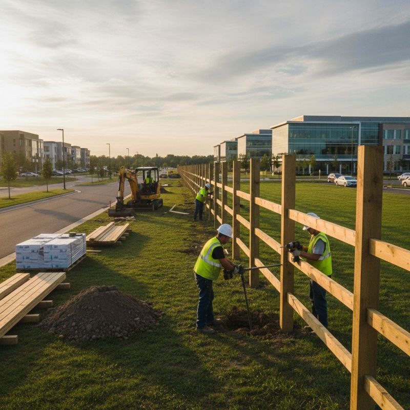 Business Fence Installation detail